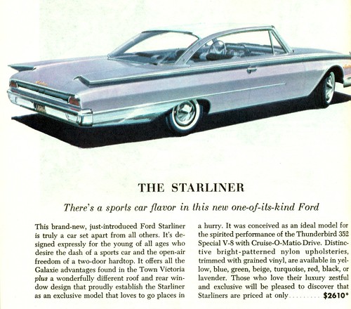 1960 Ford Galaxie Starliner 2 Door Hardtop  
