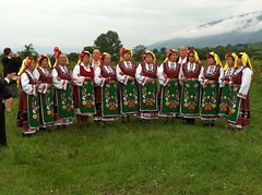 Traditional Bulgarian singers/dancers at the rose festival
