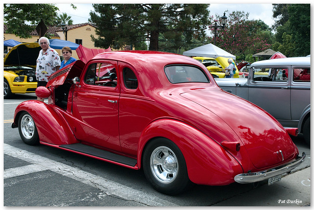 1938 Chevrolet coupe mod red rvl San Dimas Car Show San Dimas CA
