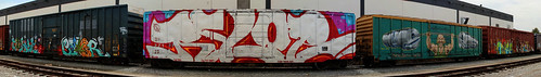 Freight train graffiti by DCAN 1