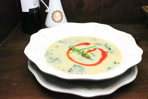 new take on Portuguese soup (caldo verde)
