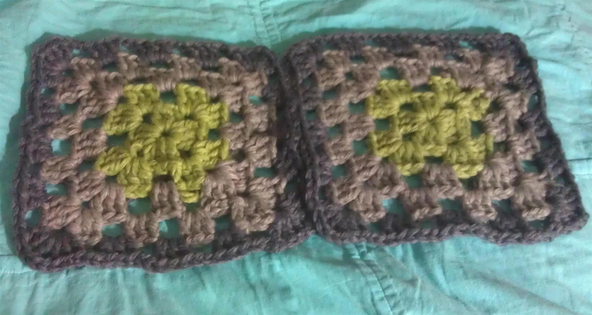 My first two granny squares...