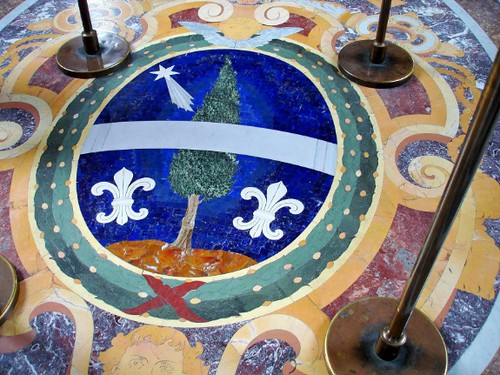 Art on floor of Vatican Museum, Italy