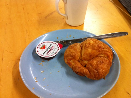 Croissant 2. I crumbled. You win this time, heavily discounted staff canteen. by benparkuk