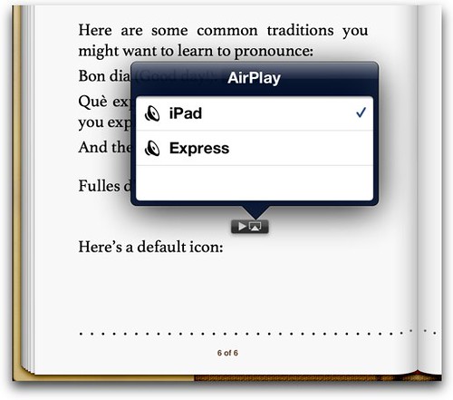 Default audio controls-airplay