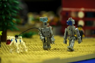 LEGO Robots Walking a Dog