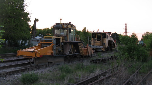 Union Pacific Railroad track maintenance equipment.  Des Plaines Illinois. May 2012. by Eddie from Chicago