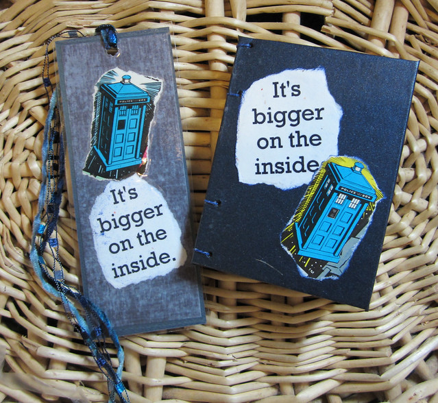Bigger on the inside mini journal and bookmark set