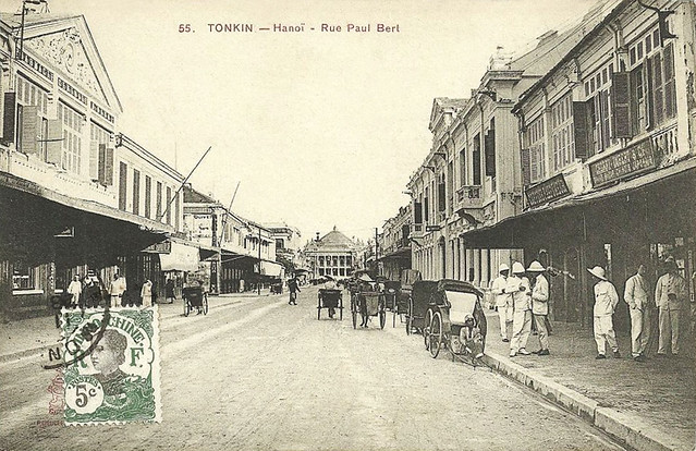 Hanoi - Rue Paul Bert (stamp 1914)