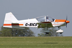 G-BICS - 1977 build Robin R2100A Club, arriving at AeroExpo 2012