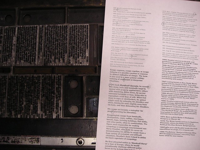 letterpress hand set type