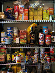 one of our pantry shelves