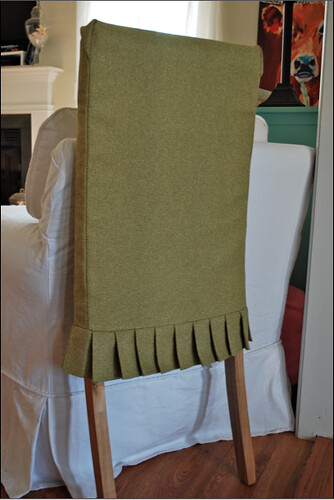 green parsons chair slipcover