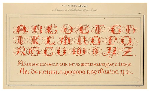 008-Alphabet-Album  collection de soixante feuilles d’alphabets historiés 1843- Joseph-Balthazar Silvestre