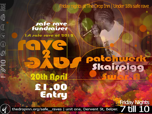 Rave2Save 'Safe Rave' Flyer by thedropinn