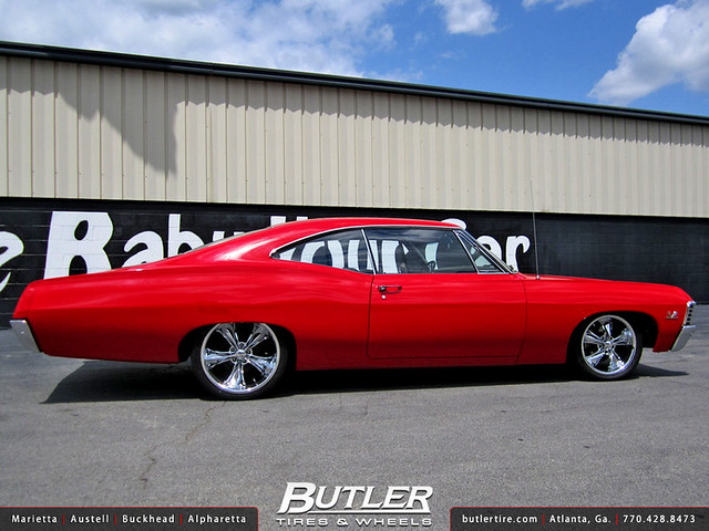 67 Chevy Impala with 17in Front and 18in Rear Foose Legend Wheels