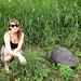 natalie with our local turtle