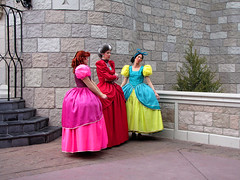 Lady Tremaine, Drizella, and Anastasia