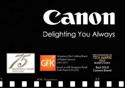 Canon's PC Show 2012 promotions for printers, inks, DSLRs, camera and camcorders.