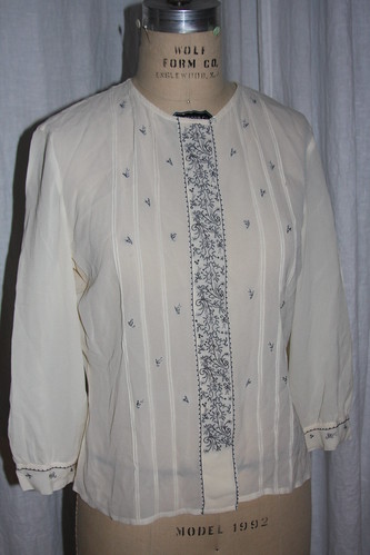 Embroidered shirt front