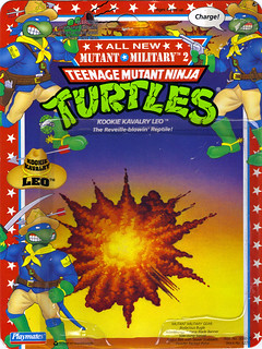 "MUTANT MILITARY 2" TEENAGE MUTANT NINJA TURTLES ::  KOOKIE KAVALRY LEO ..card backer i (( 1992 ))