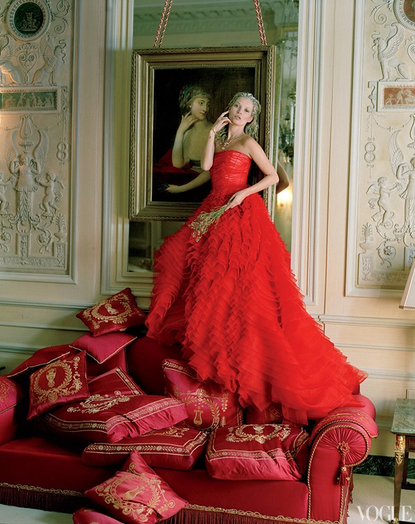Checking Out - Vogue America, April 2012 — Kate Moss by Tim Walker and styling by Grace Coddington