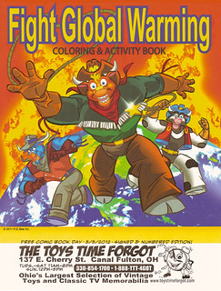 THE TOYS TIME FORGOT :: FREE COMIC BOOK DAY;" FIGHT GLOBAL WARMING  COLORING BOOK Featuring The Wild West C.O.W.-Boys of Moo Mesa " (( May 5, 2012 ))