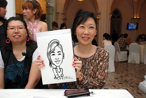 caricature live sketching for Intel Mobile Communications Year-End celebrations - 9