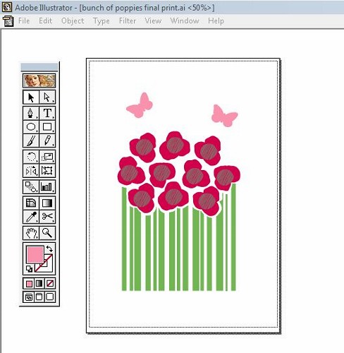 flower bunch - working in Adobe Illustrator