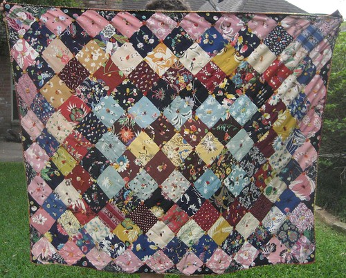 vintage rayon quilt