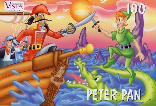 VISTA PUZZLES :: "PETER PAN" - 100 Piece Jigsaw Puzzle { Art by Lavigne & Brown } (( 199x ))