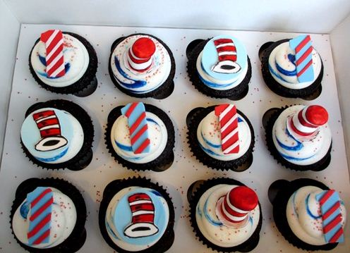 Seuss Birthday Cake on These First Birthday Dr  Seuss Cupcakes Are By Kupcakespot In Orange