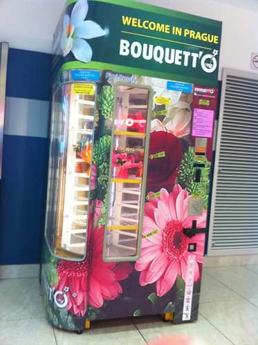 You can buy flowers at the Prague airport.
