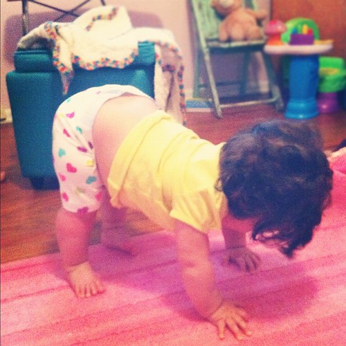 Now that she's mastered crawling, this is her new thing.