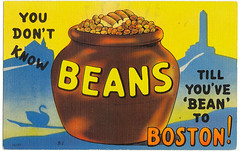 Boston baked beans postcard