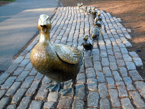 Make way for ducklings by Nancy Schön..left view