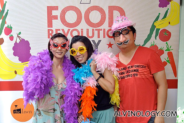Irene, Janet and I at the Food Revolution photo wall