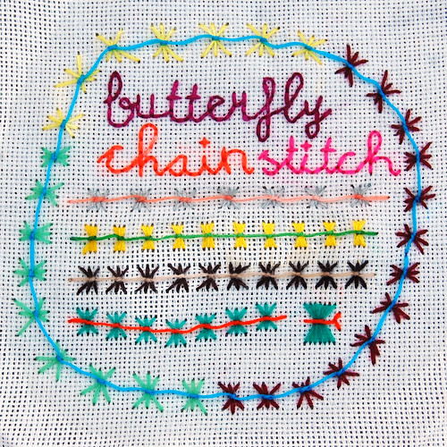 tast 2012 #21: butterfly chain stitch