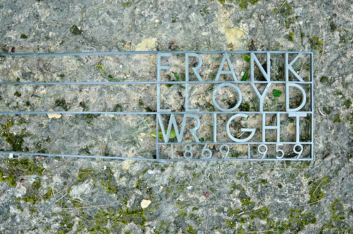 Frank Lloyd Wright's former grave
