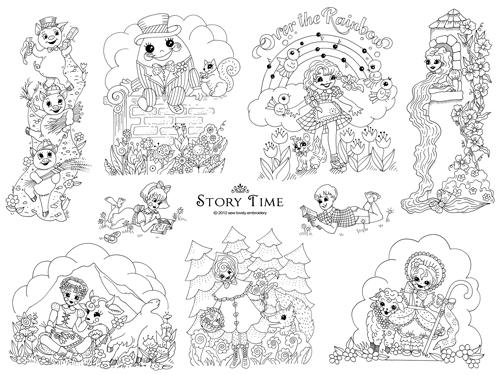 NEW Story Time Embroidery Pattern