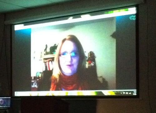 Lisa Sabin-Wilson presenting to our OKC WordPress User's Group over Skype