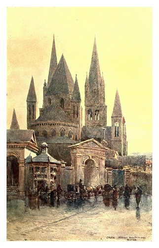 002-Caen catedral-Sketches on the old road through France to Florence-1905- Alexander Henry Hallam Murray