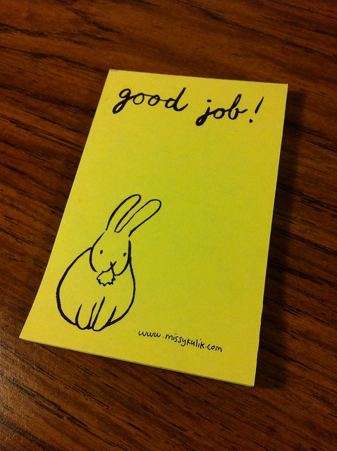 Good Job! Bunny Notepad that I made.