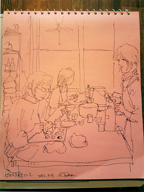 陶芸工房ピカスタヂオにて in "hika studio" which is the a pottery studio