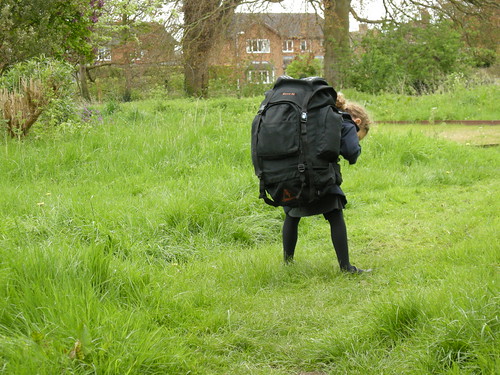 small child and large rucksack