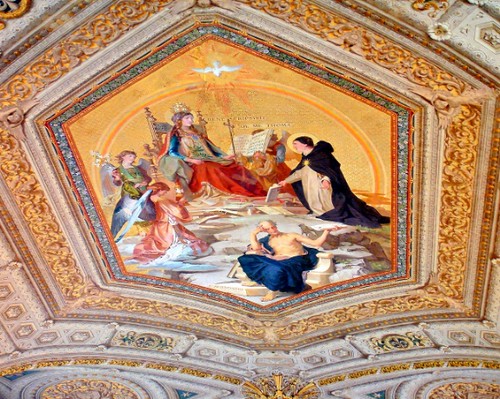 Ceiling art at Vatican Museum, Italy