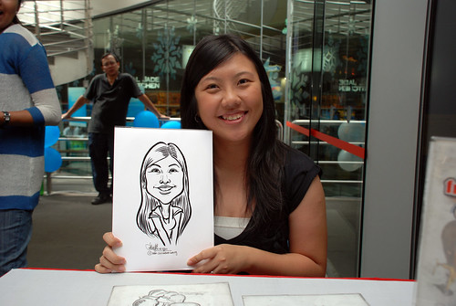 Caricature live sketching for Singapore Suntec City Annual Party - 20