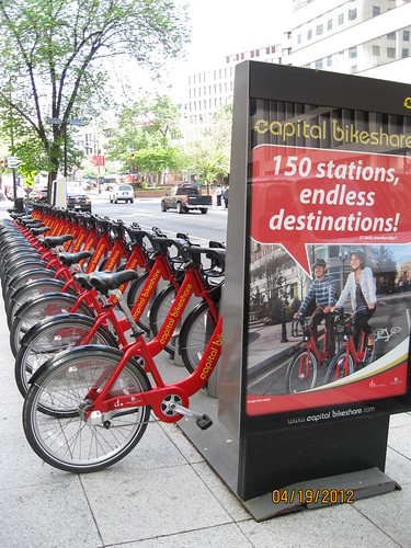 4/19/12: In the District: Capital Bikeshare, locked an loaded.