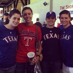 May 11, 2012 - Rangers game with some of my loves