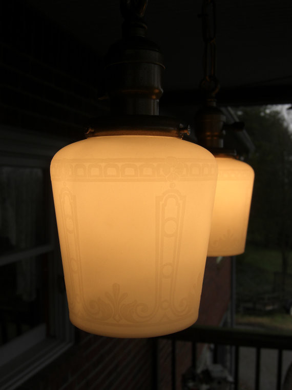 victorian etched glass lamp shade